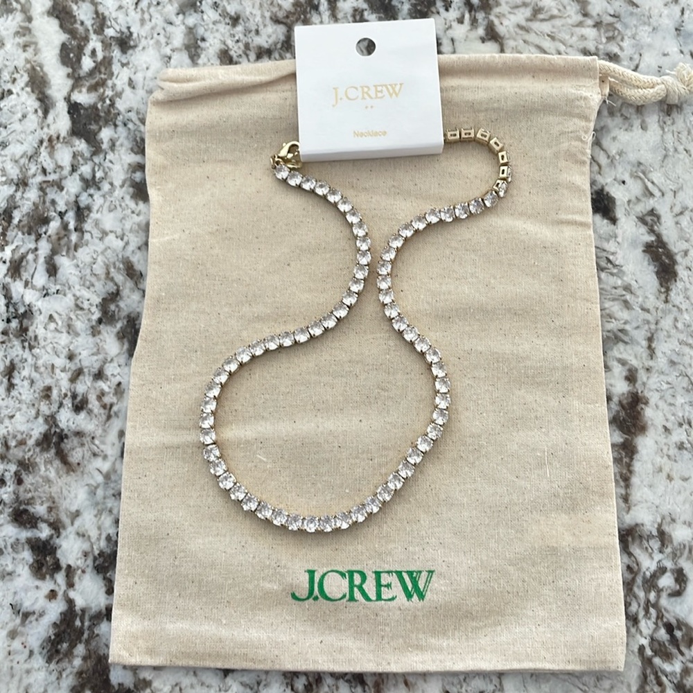 J. Crew Crystal Tennis Necklace